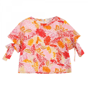 Vicolo Girl Camicia con stampa floreale - Rosa/arancio