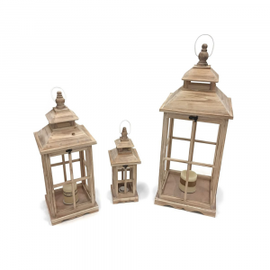 Set di 3 lanterne decorative portacandela