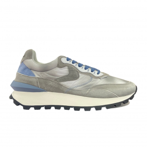 Voile blanche scarpe sneakers qwark hype suede delave'/print nylon multicolore