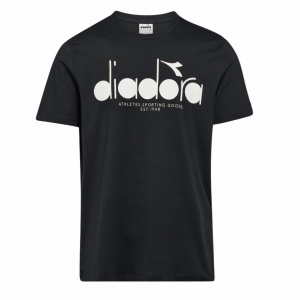 Diadora t-shirt logo uomo - nero