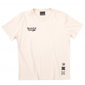 Disclaimer t-shirt unisex logo uomo - beige