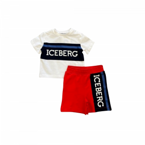 Iceberg Completo T-shirt e shorts - Bianco/rosso