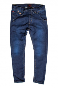 Jogger jeans con coulisse in vita - lavaggio blu scuro