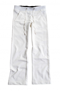 Pantalone in felpa french terry - bianco