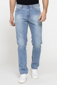 Jeans 5 tasche mod. 700  in denim elasticizzato 13 oz. - lavaggio blu chiaro (super stone wash)