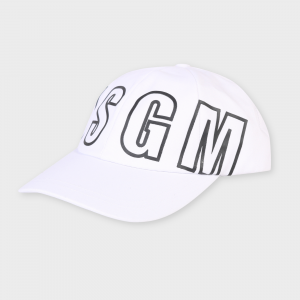 MSGM Kids Cappello con stampa MSGM - Bianco