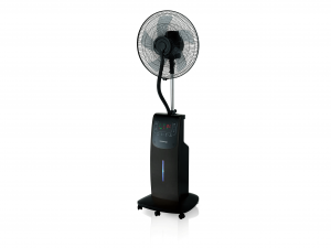 Ventilatore Digitale con Nebulizzzatore, colore Nero