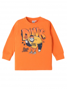 iDo T-shirt a maniche lunghe in jersey di cotone arancione 1853