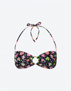 Moschino Swim bikini top con stampa multicolor nero A1555