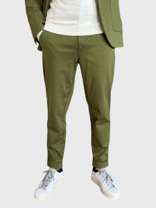 BICOLORE Pantaloni elasticizzati a sigaretta Verde