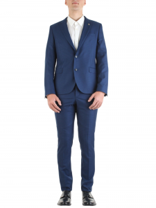 Manuel Ritz completo elegante giacca monopetto e pantalone blu 88