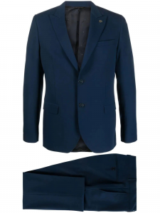 MANUEL RITZ Completo giacca e pantalone in lana vergine Blu 87