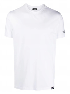DSQUARED2 T-shirt a manica corta in cotone stretch Bianco 100