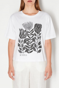 KAOS T-shirt T-shirt con disegno floreale glitterato  nero