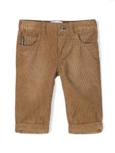 Moschino pantaloni in velluto a costine marrone 20279