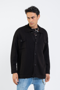 Loft1 giacca in maglia con bottoni - nero