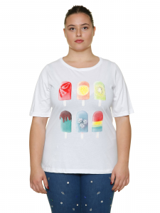 Sophia - t-shirt gelati - bianco