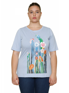 Sophia - t-shirt cactus - bianco