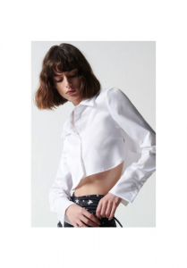 Crop shirt tina - bianco