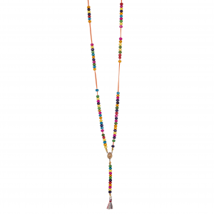 Collana Lallabi rosario colorato con filo 