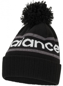 New Balance Cappuccio Linear nb knit in pom beanie