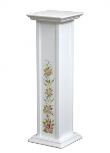 Portafiori laccato con decorazione dipinta a mano - altezza 80 cm