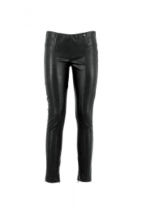 CAFè NOIR JP265 nero pantalone donna leggings ecopelle zip