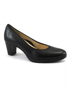 ARA 12-13436 nero scarpe donna decolletè tacco pelle comfort sottopiede soft