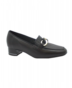 ARA 12-11809 nero scarpe donna decolletè tacco pelle comfort ballerina sottopiede soft