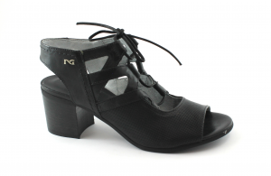 NERO GIARDINI 05720 nero scarpe donna sandali pelle tacco lacci