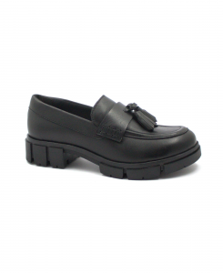 CLARKS TEALA LOAFER black nero scarpe donna mocassino college pelle