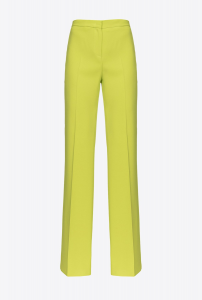 Pinko Pantaloni Hulka pantalone crepe stretch giallo GIALLOLIME S63