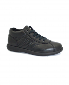 FRAU 27L4 nero scarpe uomo pedula comfort classica pelle lacci mid