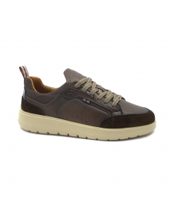 AMBITIOUS 12982-11173 brown scarpe uomo sneakers lacci pelle