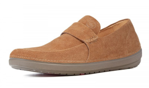 FitFlop Flex TM loafer leather tan (size: 44)