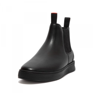 FitFlop MARGEN LEATHER CHELSEA BOOTS ALL BLACK (size: 44)