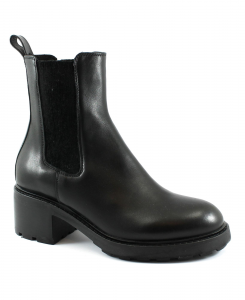 ANIMA GD046 crast nero pelle scarpe donna stivaletto elastici mid tacco 5