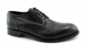 J.P. DAVID 36526 nero scarpe uomo pelle derby puntale elegante made in Italy