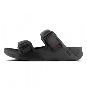 FitFlop GOGH MOC SLIDE IN LEATHER BLACK (size: 44)