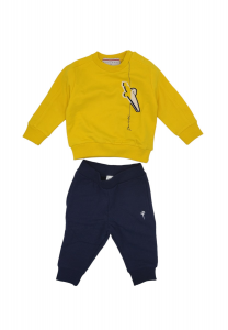 Paciotti tuta per bambino,felpa gialla e pantalone blu. multicolore