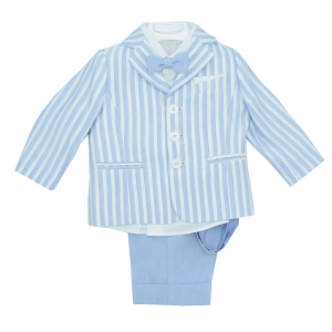Colorichiari completo neonato con giacca a righe blu