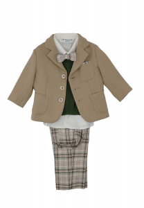 Colorichiari completo elegante per neonato con giacca e gilet. multicolore