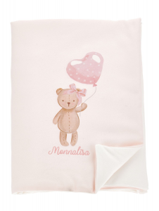 Monnalisa coperta rosa per bambina stampa orso. rosa