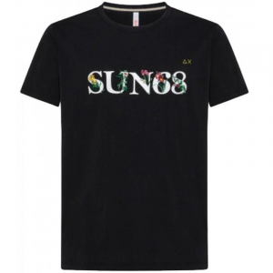 Sun 68 abbigliamento t-shirt t-shirt print on chest nero