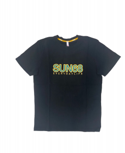 Sun 68 t-shirt big logo s/s nero