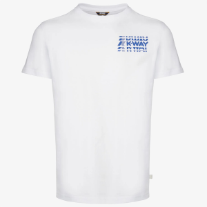 K-way abbigliamento t-shirt odom multiple lettering bianco