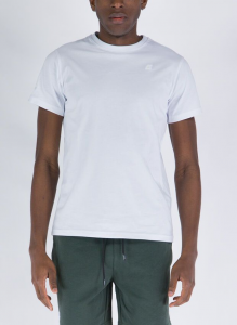 K-way abbigliamento t-shirt elliot back thick 3d print log bianco