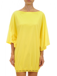 Dsquared mare maglia maxi t-shirt giallo