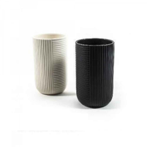Mercury Vaso In Ceramica 12x20 Cm Bianco o Nero