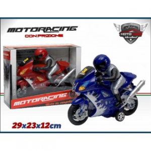 International Moto Con Pilota Motoracing Con Frizione Scatola Regalo 29x23x12 Cm